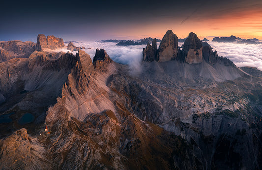 Tre Cime di Lavaredo fototapet